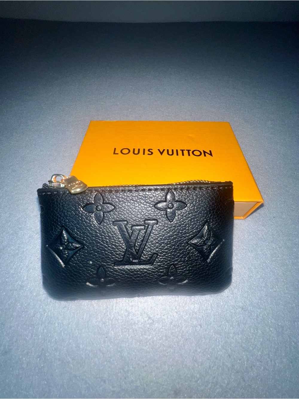 Louis Vuitton Monogram Empreinte Black Key Pouch / Coin Purse W/ Box & Dust Bag